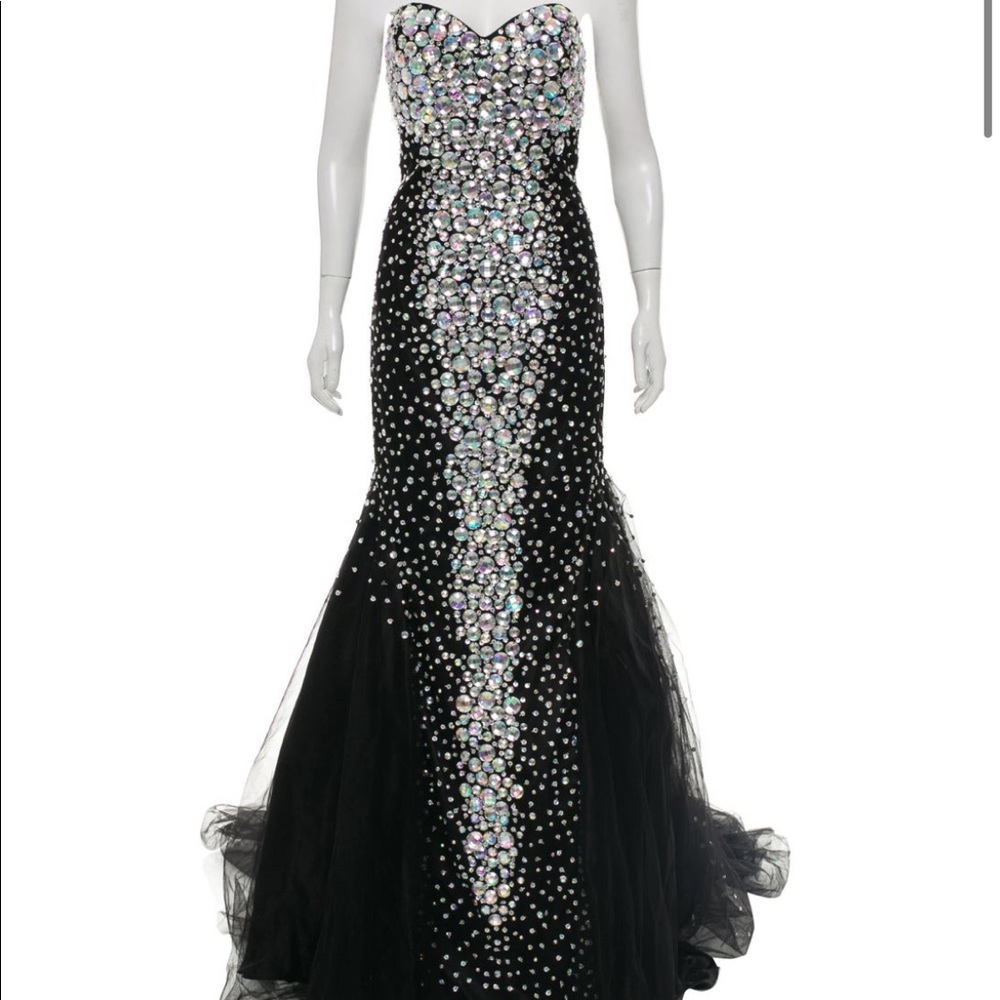 Jovani Strapless Embellished Gown